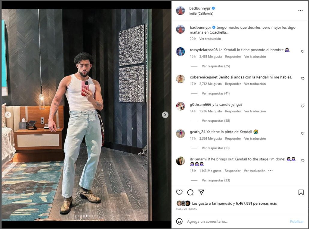 Bad Bunny regresa a Instagram con un nuevo estilo y misteriosos mensajes para sus fans en Coachella