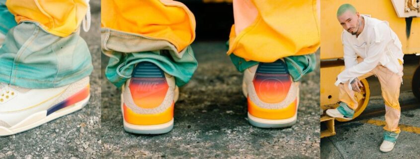 J Balvin estrena las nuevas Jordan 3 inspiradas en el atardecer de Medellín (1)