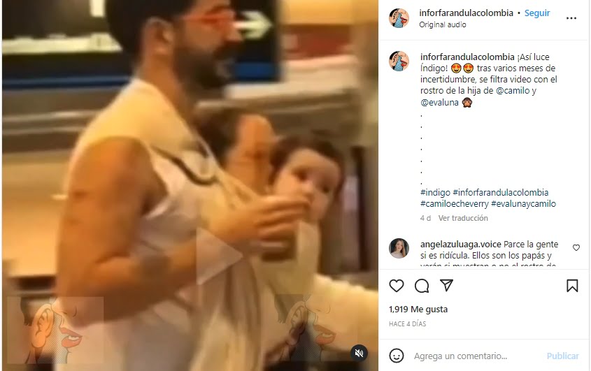  Camilo y Evaluna sorprenden mostrando el rostro de Índigo