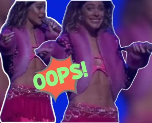 Tini olvida su canción en pleno concierto