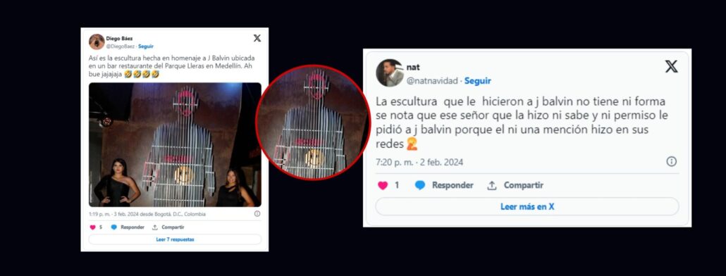 La curiosa escultura de J Balvin en Medellín comentarios